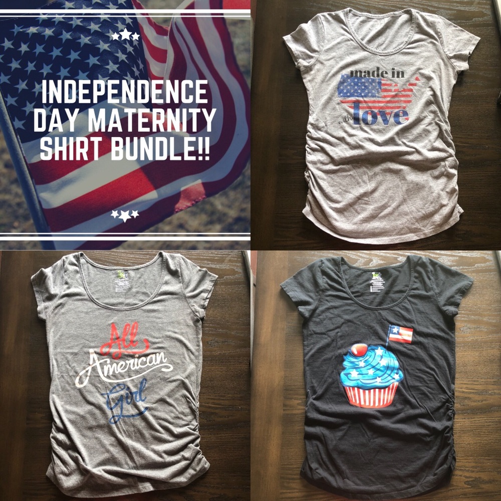 🇺🇸🎆🇺🇸 Patriotic Maternity Shirt Bundle of 3!